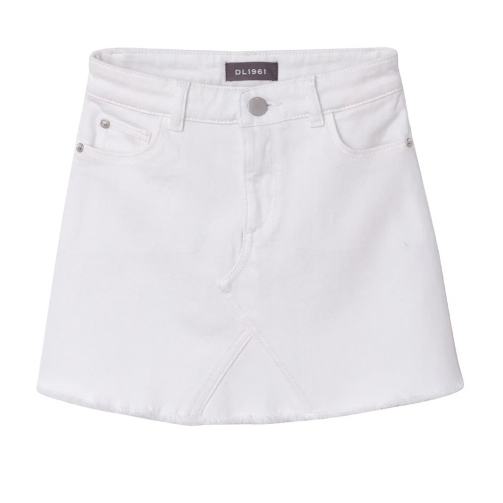White Denim Skirt